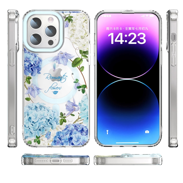 For iPhone 15 Pro MagSafe Magnetic TPU Phone Case(Small Floral) - iPhone 15 Pro Cases by PMC TechLife | Online Shopping South Africa | PMC TechLife