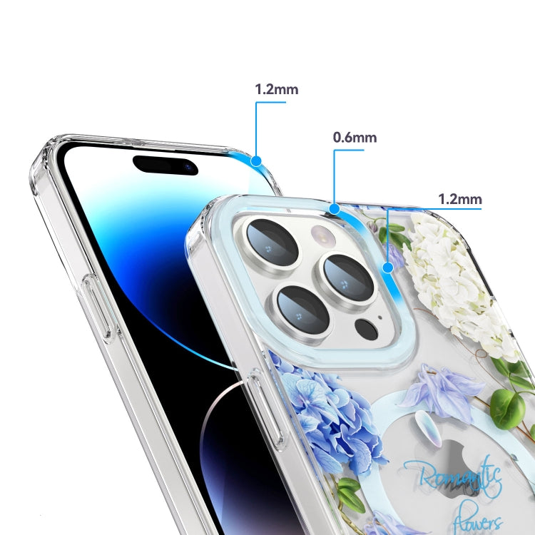 For iPhone 15 Pro MagSafe Magnetic TPU Phone Case(Small Floral) - iPhone 15 Pro Cases by PMC TechLife | Online Shopping South Africa | PMC TechLife