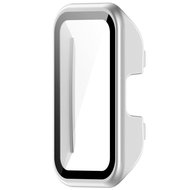 For Huawei Band 9 / 8 PC + Tempered Film Integrated Protective Watch Case(Matte Silver) - Watch Cases by PMC TechLife | Online Shopping South Africa | PMC TechLife