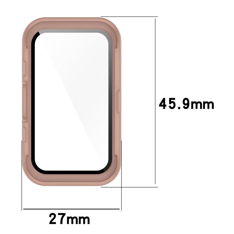 For Huawei Band 9 / 8 PC + Tempered Film Integrated Protective Watch Case(Matte Silver) - Watch Cases by PMC TechLife | Online Shopping South Africa | PMC TechLife