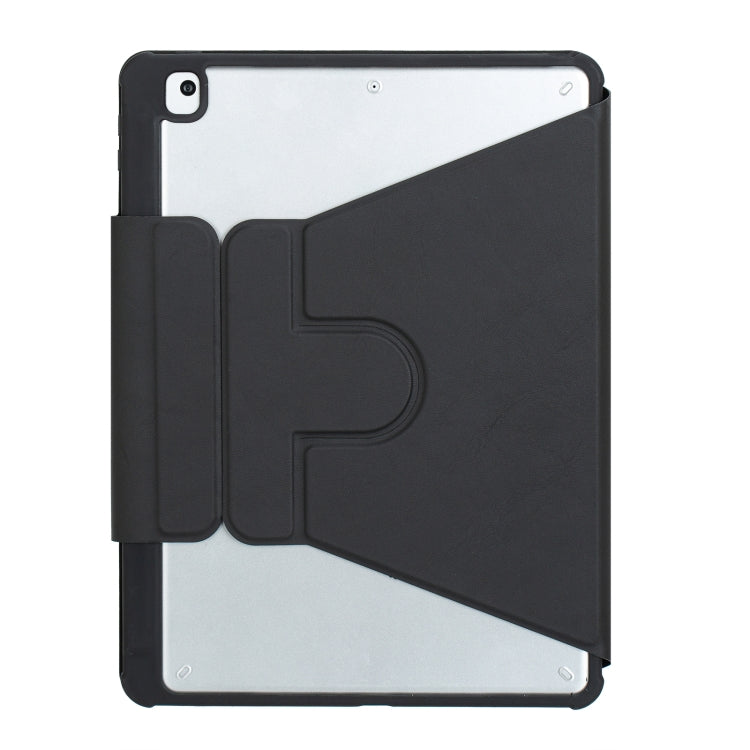 For iPad 10th Gen 10.9 2022 F10B 360 Rotation Acrylic Transparent Bluetooth Keyboard Leather Case(Black) - Universal by PMC TechLife | Online Shopping South Africa | PMC TechLife