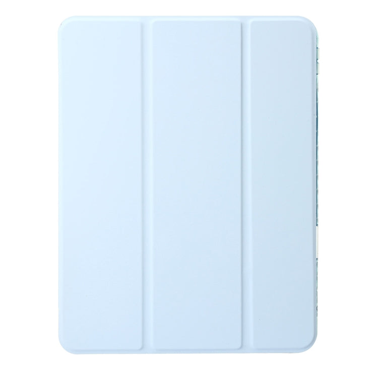 For iPad Air 11 2024 Clear Acrylic 3-Fold Leather Tablet Case(Ice Blue) - iPad Air 11 2024 Cases by PMC TechLife | Online Shopping South Africa | PMC TechLife | Buy Now Pay Later Mobicred