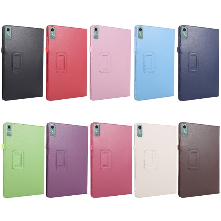 For Lenovo Xiaoxin Pad 11 2024 / M11 Litchi Texture Leather Tablet Case(Pink) - Lenovo by PMC Jewellery | Online Shopping South Africa | PMC Jewellery | Buy Now Pay Later Mobicred