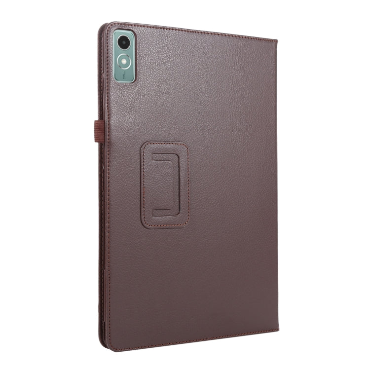 For Lenovo Xiaoxin Pad 11 2024 / M11 Litchi Texture Leather Tablet Case(Brown) - Lenovo by PMC Jewellery | Online Shopping South Africa | PMC Jewellery | Buy Now Pay Later Mobicred