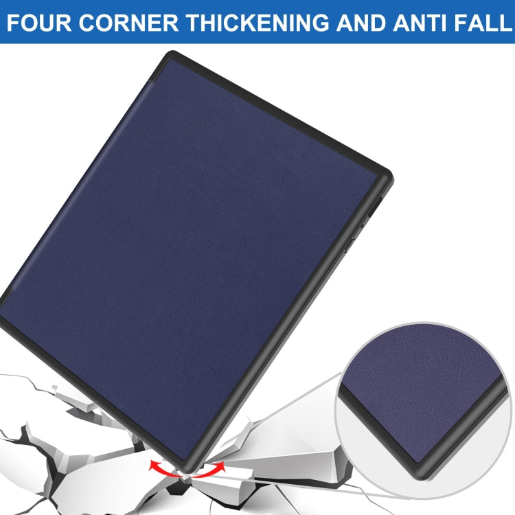 For Kobo Elipsa 2E Solid Color Deformation TPU Leather Smart Tablet Case(Dark Blue) - Others by PMC TechLife | Online Shopping South Africa | PMC TechLife | Buy Now Pay Later Mobicred