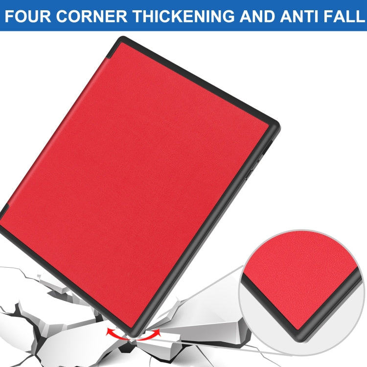 For Kobo Elipsa 2E Solid Color Deformation TPU Leather Smart Tablet Case(Red) - Others by PMC TechLife | Online Shopping South Africa | PMC TechLife | Buy Now Pay Later Mobicred