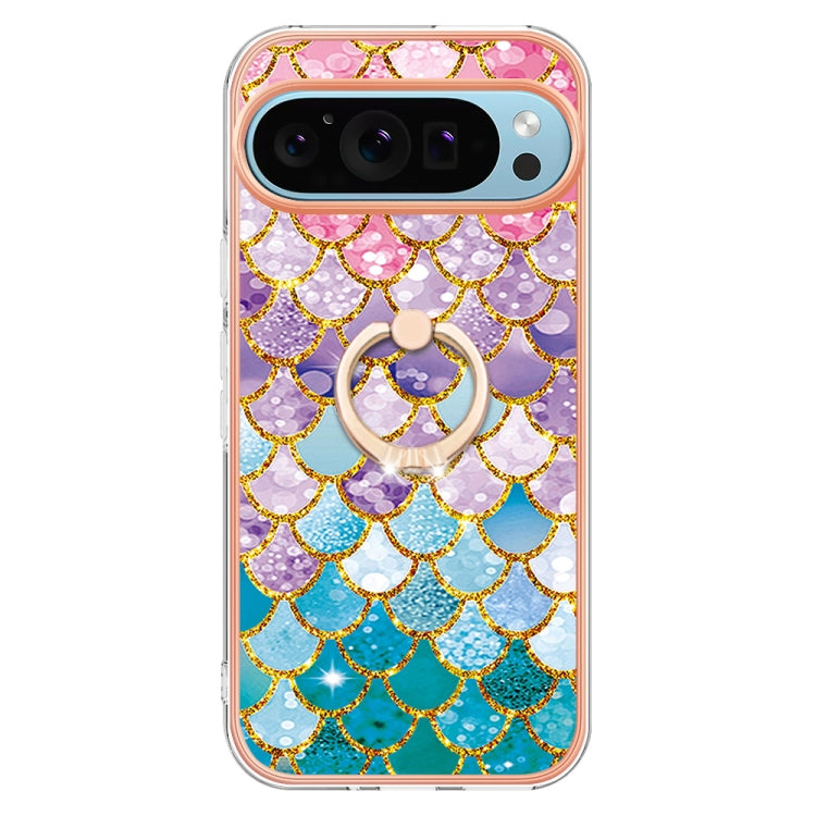 For Google Pixel 9 Pro XL Electroplating IMD TPU Phone Case with Ring(Colorful Scales) - Google Cases by PMC TechLife | Online Shopping South Africa | PMC TechLife | Buy Now Pay Later Mobicred