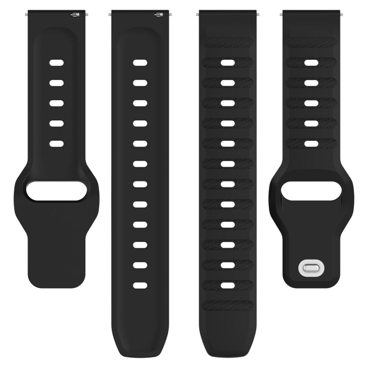 22mm Universal Dots Pattern Silicone Replacement Watch Band(Black) - 22mm Bands by PMc TechLife | Online Shopping South Africa | PMc TechLife | Buy Now Pay Later Mobicred