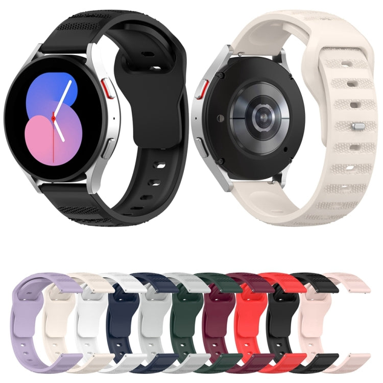 22mm Universal Dots Pattern Silicone Replacement Watch Band(White) - 22mm Bands by PMc TechLife | Online Shopping South Africa | PMc TechLife | Buy Now Pay Later Mobicred