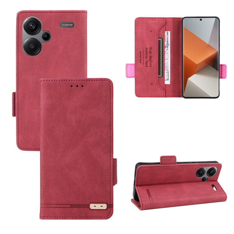 For Xiaomi Redmi Note 13 Pro+ 5G Magnetic Clasp Leather Phone Case(Red) - Note 13 Pro+ Cases by PMC TechLife | Online Shopping South Africa | PMC TechLife | Buy Now Pay Later Mobicred