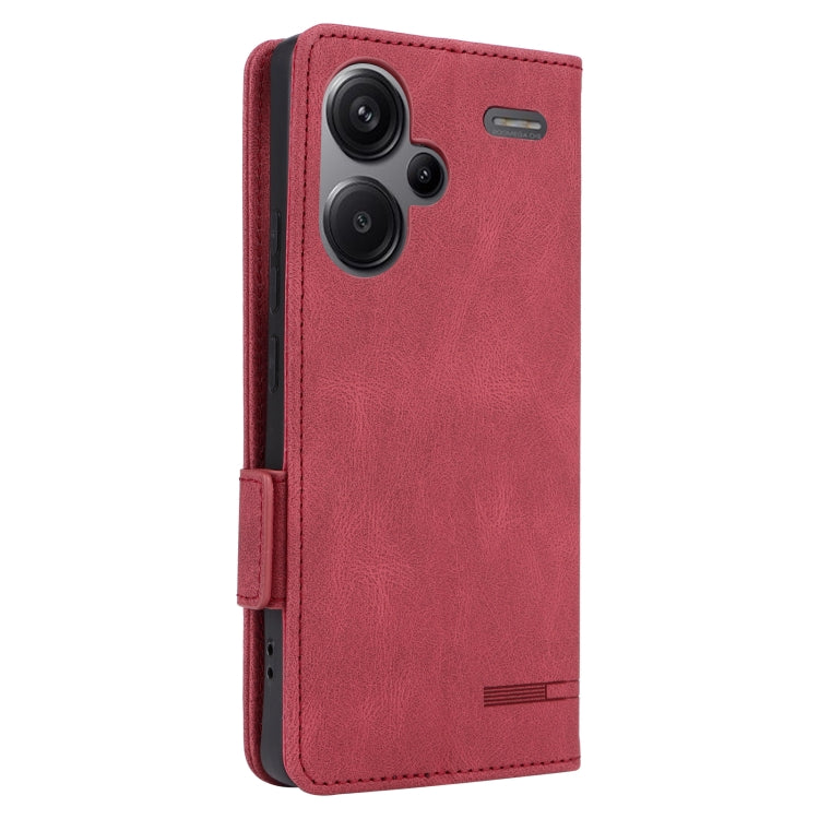 For Xiaomi Redmi Note 13 Pro+ 5G Magnetic Clasp Leather Phone Case(Red) - Note 13 Pro+ Cases by PMC TechLife | Online Shopping South Africa | PMC TechLife | Buy Now Pay Later Mobicred