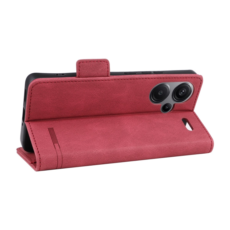 For Xiaomi Redmi Note 13 Pro+ 5G Magnetic Clasp Leather Phone Case(Red) - Note 13 Pro+ Cases by PMC TechLife | Online Shopping South Africa | PMC TechLife | Buy Now Pay Later Mobicred