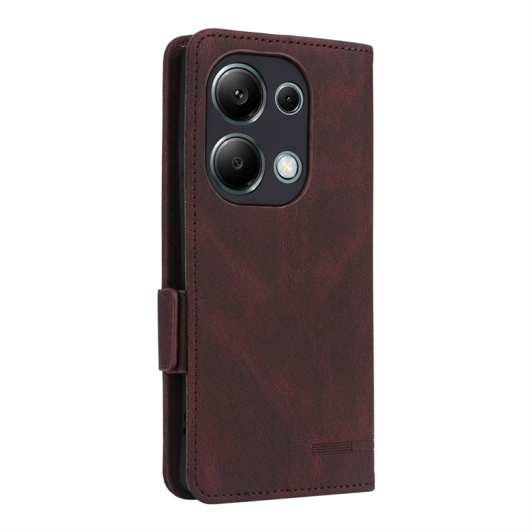 For Xiaomi Redmi Note 13 Pro 4G Magnetic Clasp Leather Phone Case(Brown) - Xiaomi Cases by PMC TechLife | Online Shopping South Africa | PMC TechLife | Buy Now Pay Later Mobicred