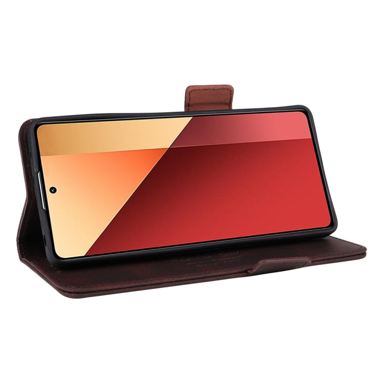 For Xiaomi Redmi Note 13 Pro 4G Magnetic Clasp Leather Phone Case(Brown) - Xiaomi Cases by PMC TechLife | Online Shopping South Africa | PMC TechLife | Buy Now Pay Later Mobicred