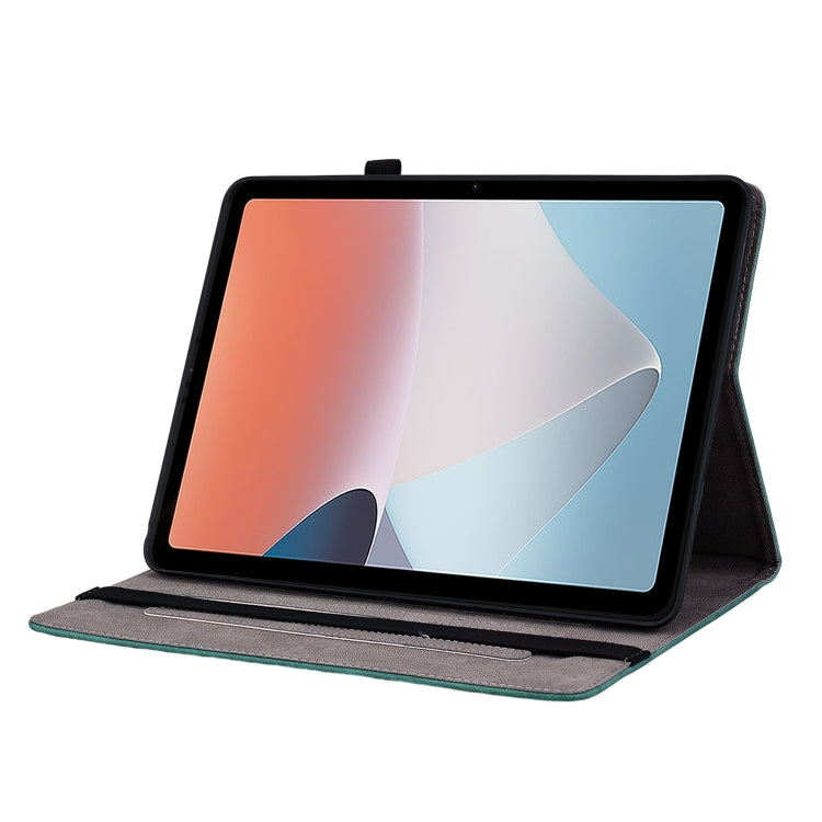 For OPPO Pad Air Butterfly Rose Embossed Leather Tablet Case(Green) - OPPO by PMC TechLife | Online Shopping South Africa | PMC TechLife | Buy Now Pay Later Mobicred