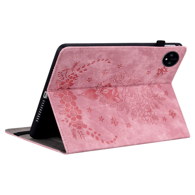 For Huawei MatePad Pro 11 2022 Butterfly Rose Embossed Leather Tablet Case(Pink) - Huawei Cases by PMC TechLife | Online Shopping South Africa | PMC TechLife | Buy Now Pay Later Mobicred