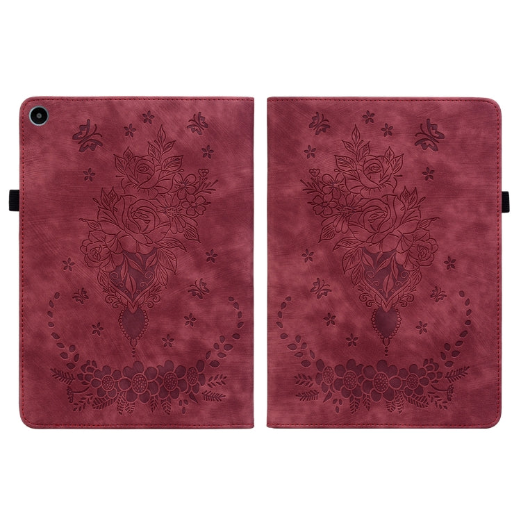 For Huawei MatePad SE 10.4 Butterfly Rose Embossed Leather Tablet Case(Red) - free shipping - PMC TechLife - Order now!