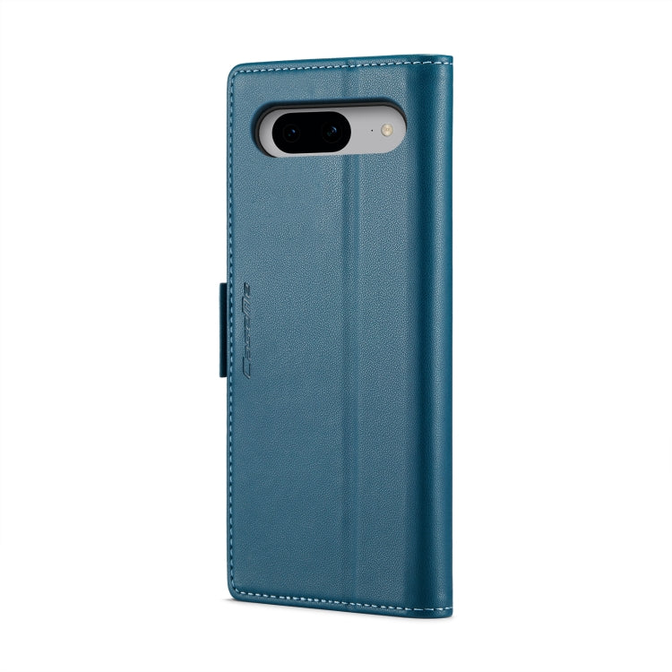 For Google Pixel 8 CaseMe 023 Butterfly Buckle Litchi Texture RFID Anti-theft Leather Phone Case(Blue) - Google Cases by CaseMe | Online Shopping South Africa | PMC Jewellery | Buy Now Pay Later Mobicred