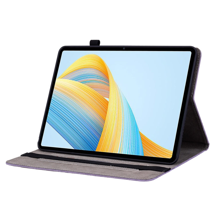 For Honor Pad V8 Pro Butterfly Rose Embossed Leather Tablet Case(Purple) - Honor Cases by PMC TechLife | Online Shopping South Africa | PMC TechLife | Buy Now Pay Later Mobicred