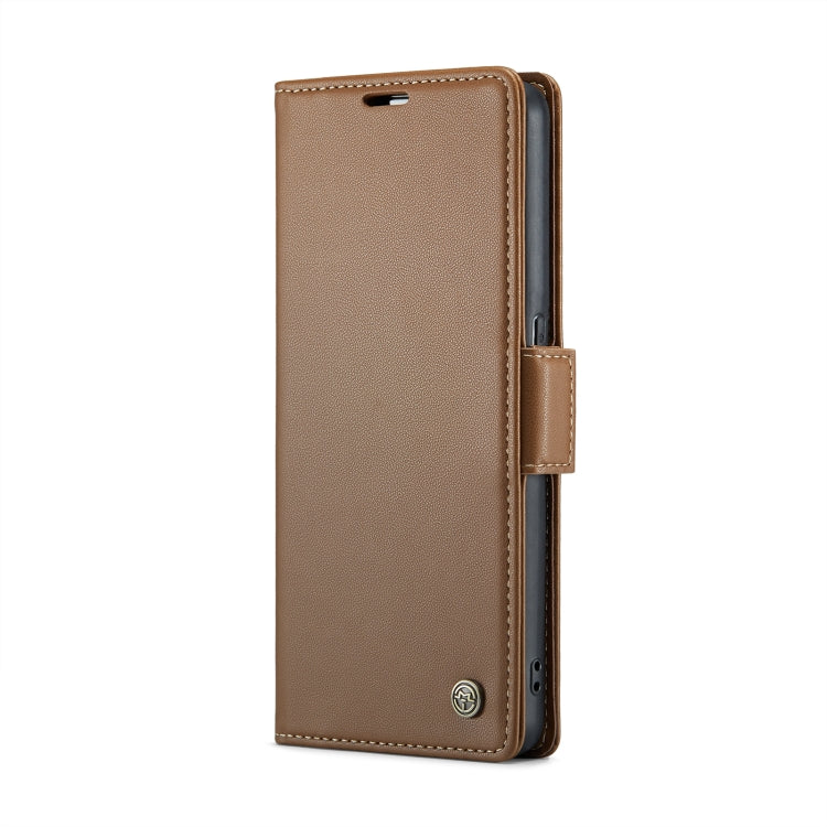 For OPPO F21 Pro 5G Globa/Reno8 Z Global CaseMe 023 Butterfly Buckle Litchi Texture RFID Anti-theft Leather Phone Case(Brown) - OPPO Cases by CaseMe | Online Shopping South Africa | PMC Jewellery | Buy Now Pay Later Mobicred