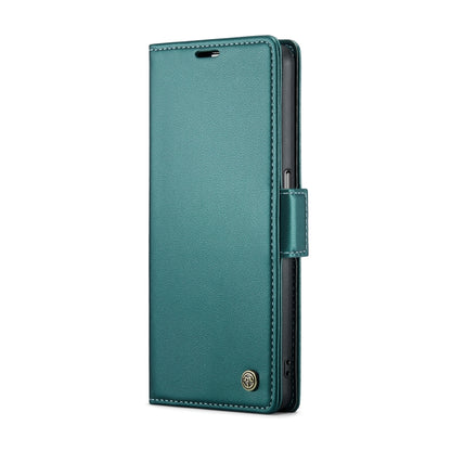 For OPPO A96 4G Global/A36 4G/K10 4G/A76 4G CaseMe 023 Butterfly Buckle Litchi Texture RFID Anti-theft Leather Phone Case(Pearly Blue) - OPPO Cases by CaseMe | Online Shopping South Africa | PMC Jewellery | Buy Now Pay Later Mobicred