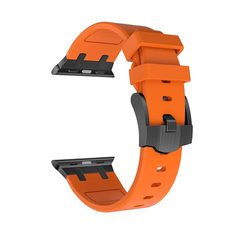AP Silicone Watch Band For Apple Watch SE 2023 40mm(Black Orange) - Watch Bands by PMC TechLife | Online Shopping South Africa | PMC TechLife