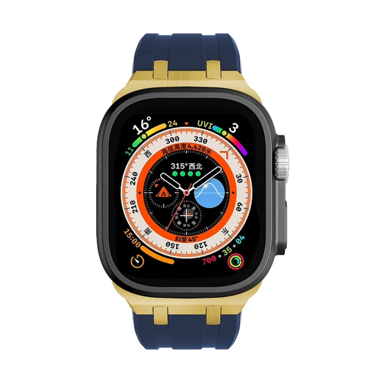 AP Silicone Watch Band For Apple Watch Ultra 2 49mm(Gold Blue) - free shipping - PMC TechLife - Order now!