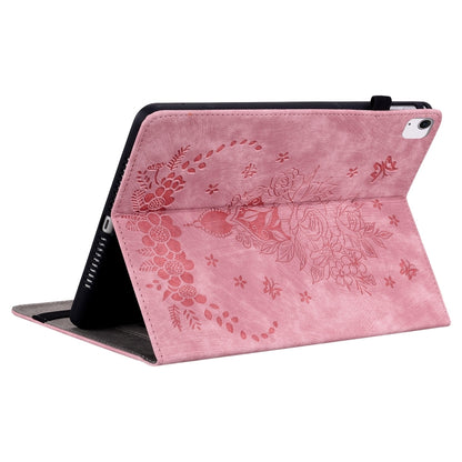 For iPad Air 11 2024 Butterfly Rose Embossed Leather Smart Tablet Case(Pink) - iPad Air 11 2024 Cases by PMC Jewellery | Online Shopping South Africa | PMC Jewellery | Buy Now Pay Later Mobicred