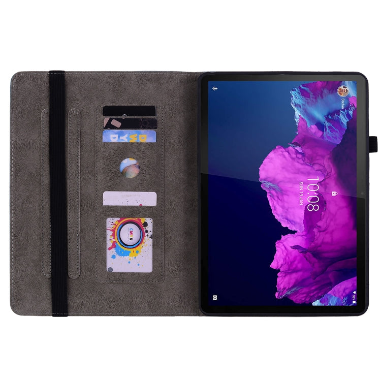 For Lenovo Tab P11 TB-J606F Butterfly Rose Embossed Leather Tablet Case(Red) - Lenovo by PMC TechLife | Online Shopping South Africa | PMC TechLife | Buy Now Pay Later Mobicred