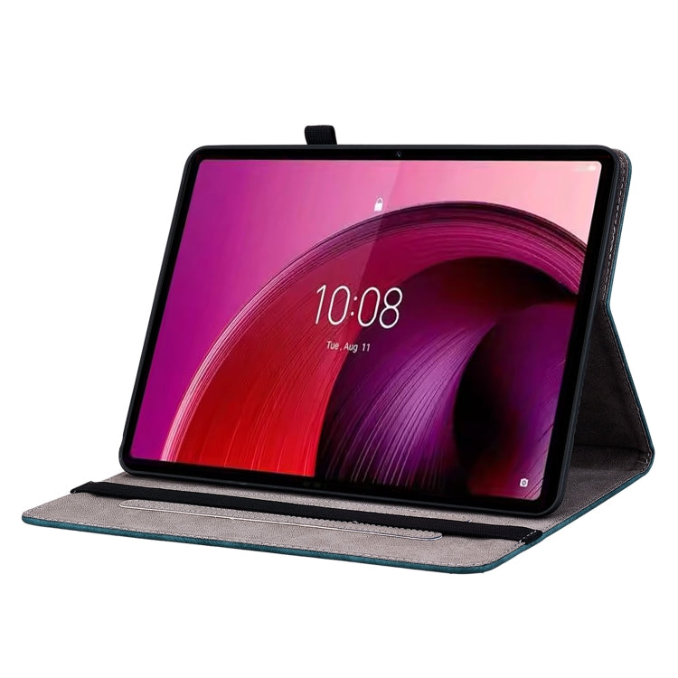 For Lenovo Tab M11/Xiaoxin Pad 11 2024 Butterfly Rose Embossed Leather Tablet Case(Dark Blue) - Lenovo by PMC TechLife | Online Shopping South Africa | PMC TechLife | Buy Now Pay Later Mobicred