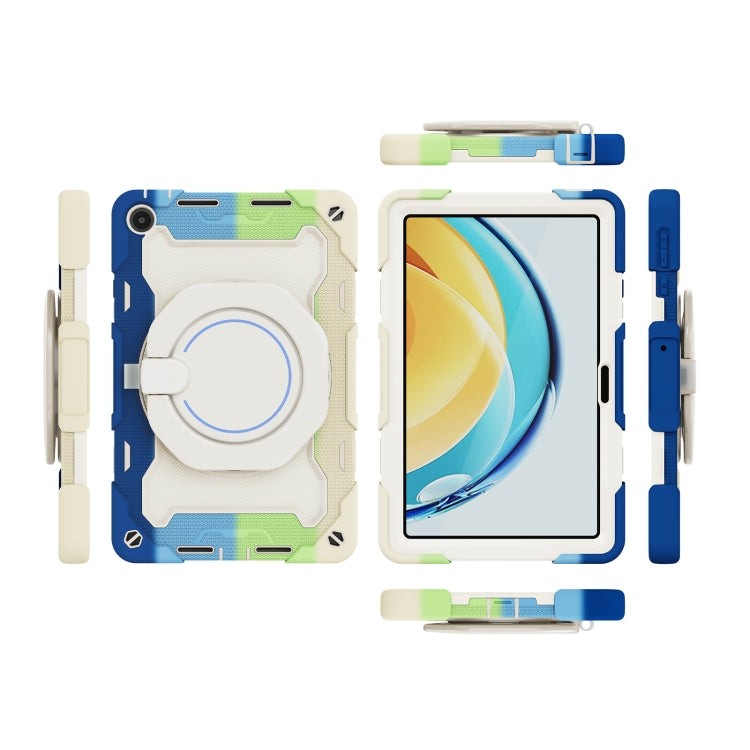 For Huawei MatePad SE 10.4 2023 Armor Contrast Color Silicone + PC Tablet Case(Colorful Blue) - Huawei by PMC TechLife | Online Shopping South Africa | PMC TechLife | Buy Now Pay Later Mobicred