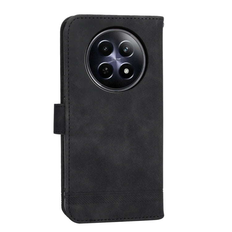 For Realme 12 5G Dierfeng Dream Line TPU + PU Leather Phone Case(Black) - Realme Cases by PMC TechLife | Online Shopping South Africa | PMC TechLife | Buy Now Pay Later Mobicred