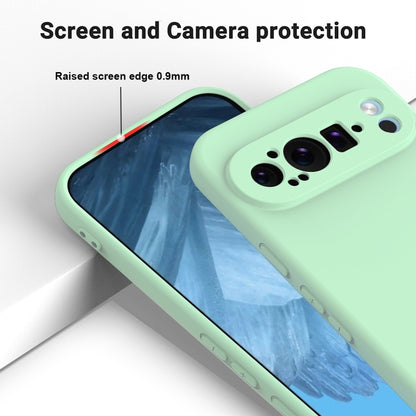 For Google Pixel 9 Pro Pure Color Liquid Silicone Shockproof Phone Case(Green) - Google Cases by PMC Jewellery | Online Shopping South Africa | PMC Jewellery | Buy Now Pay Later Mobicred