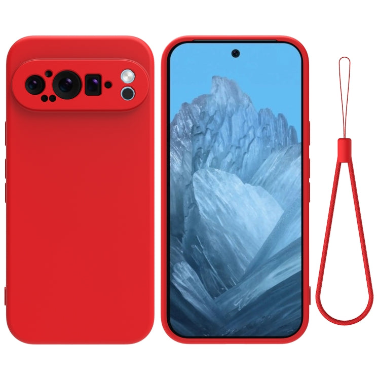 For Google Pixel 9 Pro Pure Color Liquid Silicone Shockproof Phone Case(Red) - Google Cases by PMC TechLife | Online Shopping South Africa | PMC TechLife | Buy Now Pay Later Mobicred