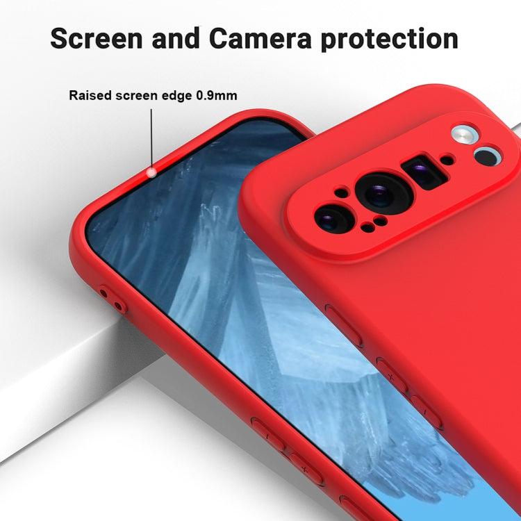 For Google Pixel 9 Pro Pure Color Liquid Silicone Shockproof Phone Case(Red) - Google Cases by PMC Jewellery | Online Shopping South Africa | PMC Jewellery | Buy Now Pay Later Mobicred