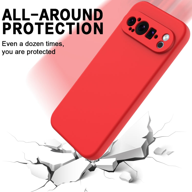 For Google Pixel 9 Pro Pure Color Liquid Silicone Shockproof Phone Case(Red) - Google Cases by PMC Jewellery | Online Shopping South Africa | PMC Jewellery | Buy Now Pay Later Mobicred