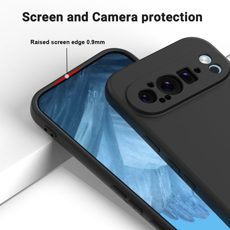 For Google Pixel 9 Pro Pure Color Liquid Silicone Shockproof Phone Case(Black) - free shipping - PMC TechLife - Order now!