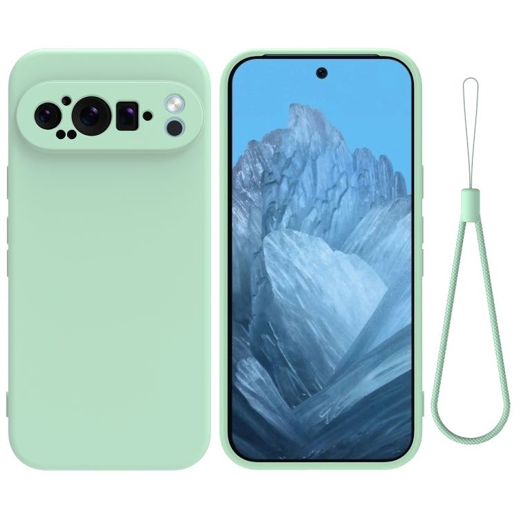 For Google Pixel 9 Pro XL Pure Color Liquid Silicone Shockproof Phone Case(Green) - Google Cases by PMC Jewellery | Online Shopping South Africa | PMC Jewellery | Buy Now Pay Later Mobicred