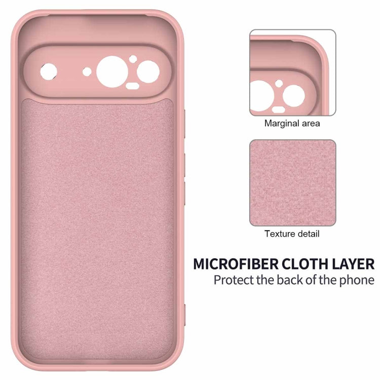 For Google Pixel 9 Pure Color Liquid Silicone Shockproof Phone Case(Pink) - Google Cases by PMC TechLife | Online Shopping South Africa | PMC TechLife | Buy Now Pay Later Mobicred