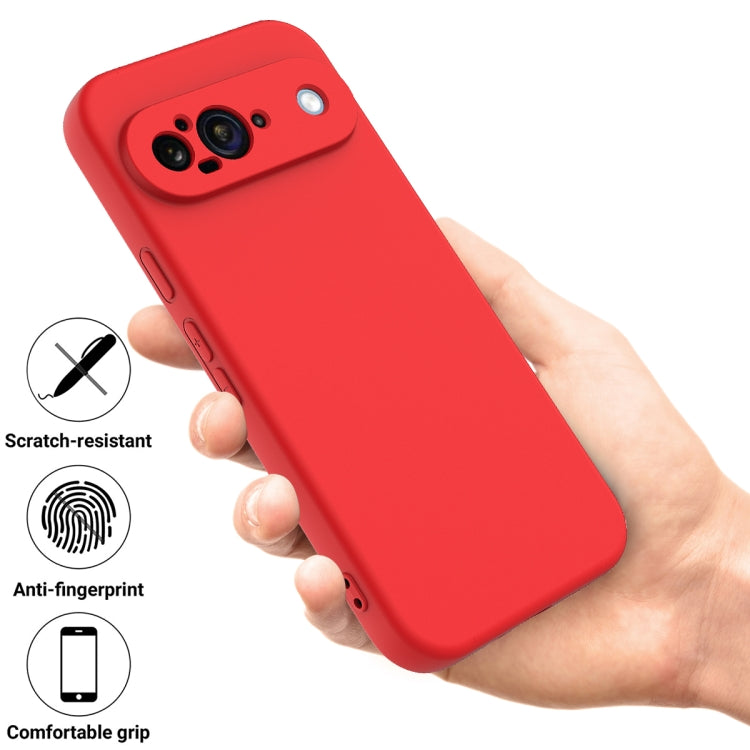 For Google Pixel 9 Pure Color Liquid Silicone Shockproof Phone Case(Red) - Google Cases by PMC TechLife | Online Shopping South Africa | PMC TechLife | Buy Now Pay Later Mobicred