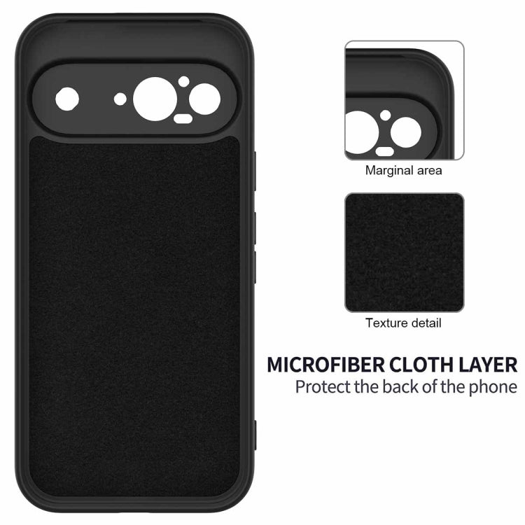 For Google Pixel 9 Pure Color Liquid Silicone Shockproof Phone Case(Black) - Google Cases by PMC TechLife | Online Shopping South Africa | PMC TechLife | Buy Now Pay Later Mobicred