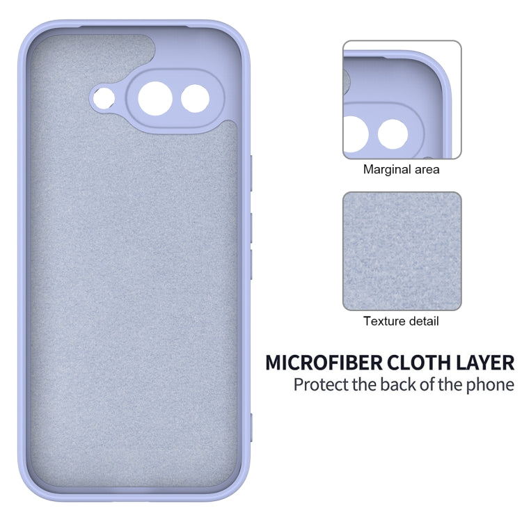 For Google Pixel 9a Pure Color Liquid Silicone Shockproof Phone Case(Purple) - free shipping - PMC TechLife - Order now!