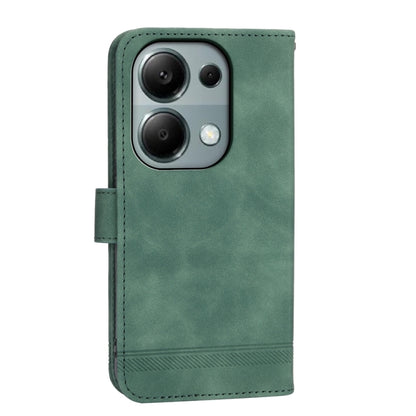 For Xiaomi Redmi Note 13 Pro 4G Dierfeng Dream Line TPU + PU Leather Phone Case(Green) - Note 13 Pro Cases by PMC Jewellery | Online Shopping South Africa | PMC Jewellery | Buy Now Pay Later Mobicred