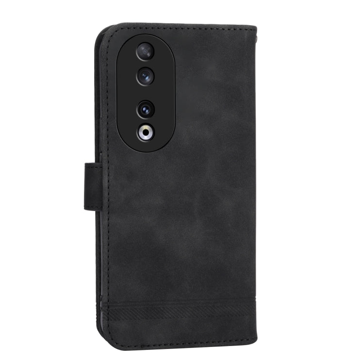 For Honor 90 5G Dierfeng Dream Line TPU + PU Leather Phone Case(Black) - Honor Cases by PMC Jewellery | Online Shopping South Africa | PMC Jewellery | Buy Now Pay Later Mobicred