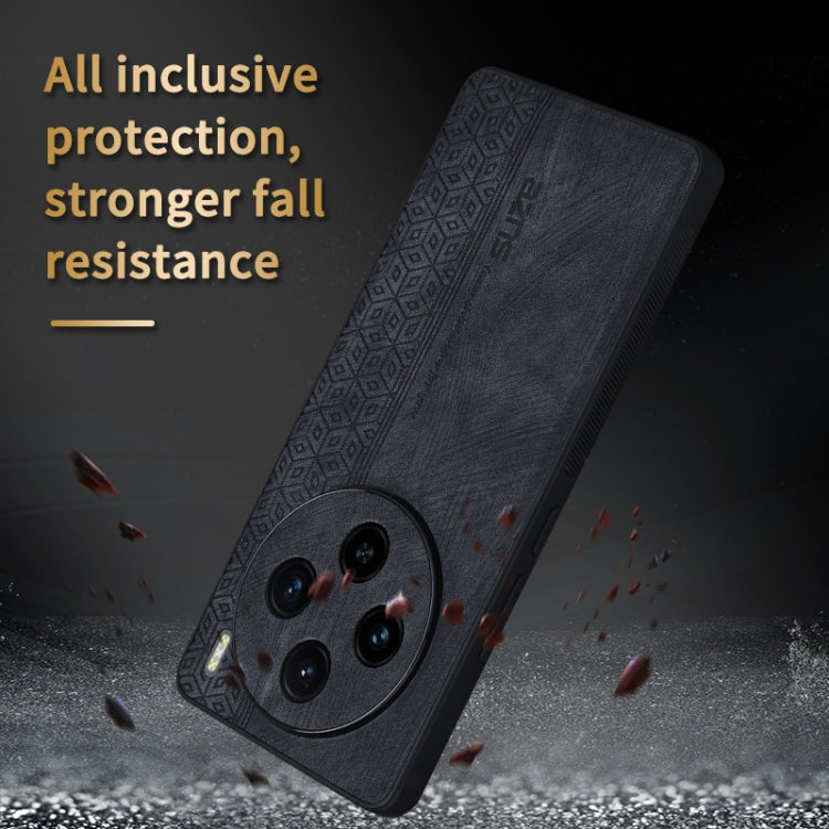 For vivo X100 AZNS 3D Embossed Skin Feel Phone Case(Brown) - vivo Cases by AZNS | Online Shopping South Africa | PMC Jewellery | Buy Now Pay Later Mobicred