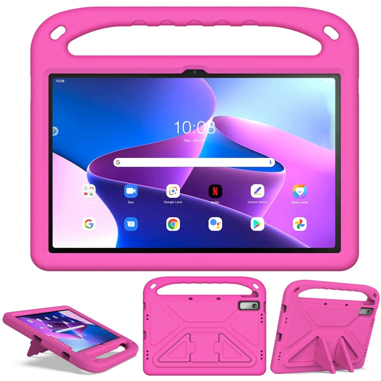 For Lenovo Tab P11 Gen 2 11.5 Handle EVA Shockproof Tablet Case with Holder(Rose Red) - free shipping - PMC TechLife - Order now!