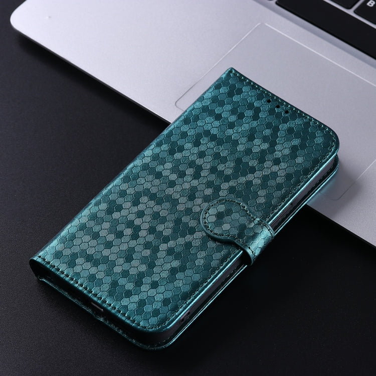 For Google Pixel 9 Pro Honeycomb Dot Texture Leather Phone Case(Green) - Google Cases by PMC Jewellery | Online Shopping South Africa | PMC Jewellery | Buy Now Pay Later Mobicred