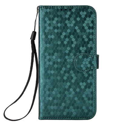 For Google Pixel 9 Pro Honeycomb Dot Texture Leather Phone Case(Green) - Google Cases by PMC Jewellery | Online Shopping South Africa | PMC Jewellery | Buy Now Pay Later Mobicred