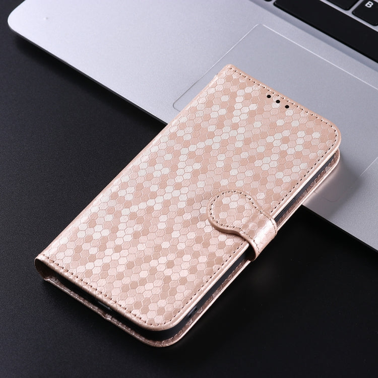For Google Pixel 9 Honeycomb Dot Texture Leather Phone Case(Gold) - Google Cases by PMC TechLife | Online Shopping South Africa | PMC TechLife | Buy Now Pay Later Mobicred