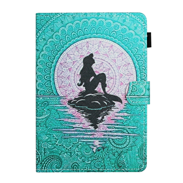 For 10 inch Universal Tablet PC Colored Drawing Pattern Horizontal Flip Leather Case with Holder & Card Slots(Mermaid) - 10 - 11 inch by PMC TechLife | Online Shopping South Africa | PMC TechLife | Buy Now Pay Later Mobicred